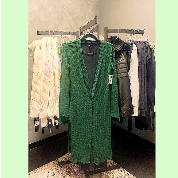 Beyond Yoga Waffle Knit Duster - Forest Green - Picture 3 of 6